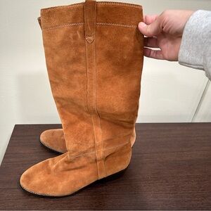 Michael Michael Kors Cognac Suede Riding Boots
